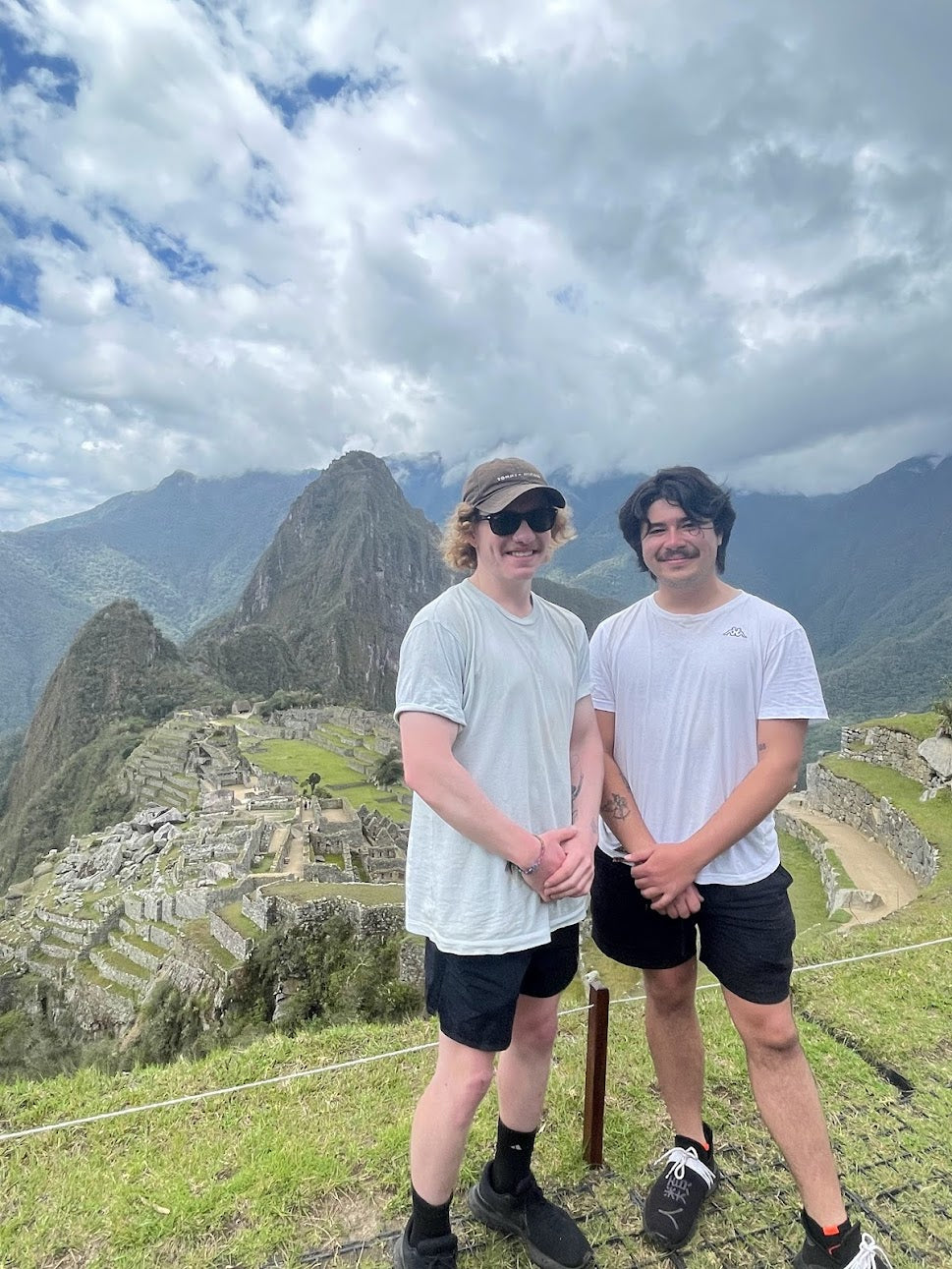 Benjamin and Harrison, founders of TravelSimply, at Machu Picchu